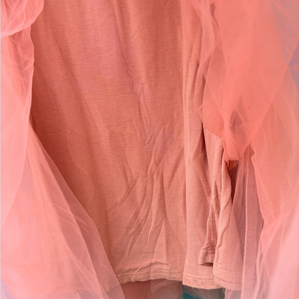 Pink Tulle Midi Skirt - Lightweight Layered Women’s Skirt - Picture 3 of 5